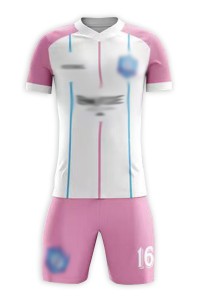 訂做比賽足球服套裝  設計V領整件印花足球服 足球套裝供應商 FJ001
